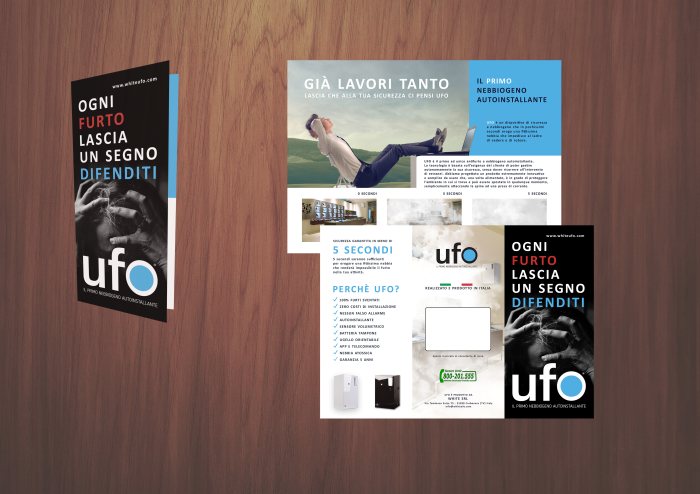 Pannello informativo UFO sulla sicurezza smart home