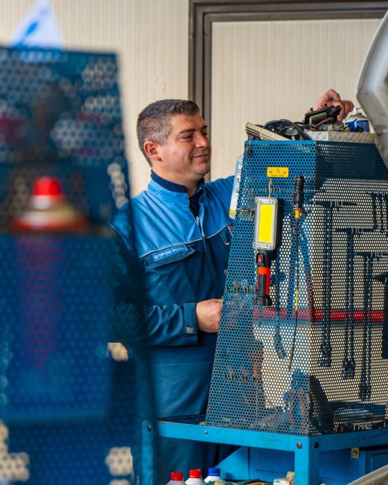 Ritratto in officina meccanica